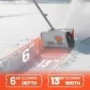 Litheli Cordless Snow Shovel 20V, 13-Inch Brushless Electric Power Shovel for Snow Removal, Includes 4.0 Ah Battery, Easy to Use Snow Blower for Driveways, Sidewalks, Decks & Patios
