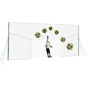Soccer Goal & Backstop Net with Rebounder | All-in-One Backyard Soccer Training Equipment