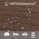 Tcksstex Waterproof and Anti-Slip Dog Bed Cover and Pet Blanket Sofa Pet Bed Mat ，car Incontinence Mattress Protectors Furniture Couch Cover for Most Cats Dogs, Pets（82x102-Chocolate）