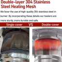 Patio Heater Main Burner Net Emitter Screen Outdoor Heater Replacement Parts 10 3/4"Diameter Stainless Steel Safety Heating Net Fittings Applied to Most Gas Patio Heater