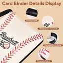 Baseball Card Binder 9 Pocket, 1080 Pockets Trading Card Binder with Zipper, Portable Collector Card Album Storage Organizer for Sports Cards, Game Cards, Gifts for Kids