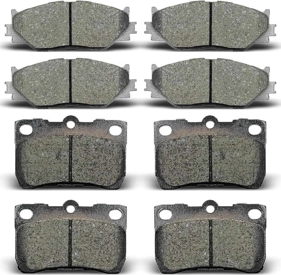 ALADICHE Front Rear Brake Pads Compatible with 2006-2008 LEXUS IS250 (D1113 D1178)