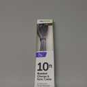 10 Ft Braided Charge For USB C Silver