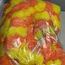 6 Pcs 5 Ft Artificial Marigold Flowers Garland, Dia de Los Muertos Faux Garlands Diwali Decoration with Pendant Bell for Indian American Wedding Party Mantle Decor (Dark Orange, Yellow)