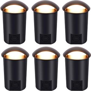 CLOUDY BAY [Pack of 6] 5W Well Lights Low Voltage Landscape Lighting,12V-24V Waterproof Outdoor Side-lit Light,2700-5000K 5CCT In Ground Lights for Fence Pathway Deck, IP67 Rating, Bronze