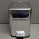 CEROELDA Small Trash Can with Lid-5L/1.3 Gal,Outdoor Dog Poop Garbage Can-Farmhouse Retro Metal Waste Bin w/Step Pedal for Bathroom Bedroom Office-Soft Close-Galvanized Steel