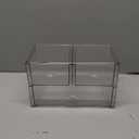 ZHIAI Stackable Cosmetic Organizer, Acrylic Cosmetic Organizer for Dresser, Vanity, Kitchen Cabinet, Bathroom, Under Sink, Home Organization and Storage (1 Top 3 Drawers)