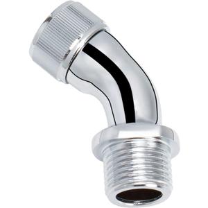 NearMoon Shower Elbow Adapter for Shower Head, Solid Brass 45G1/2 Male to Female Shower Arm Extension Connector, Polish Chrome (Medium)