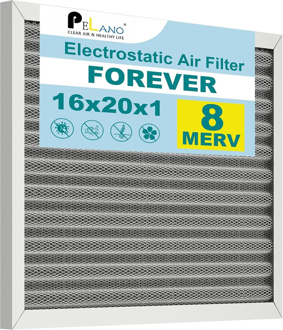 16x20x1 Reusable Air Filter, Electrostatic HVAC Air Filter