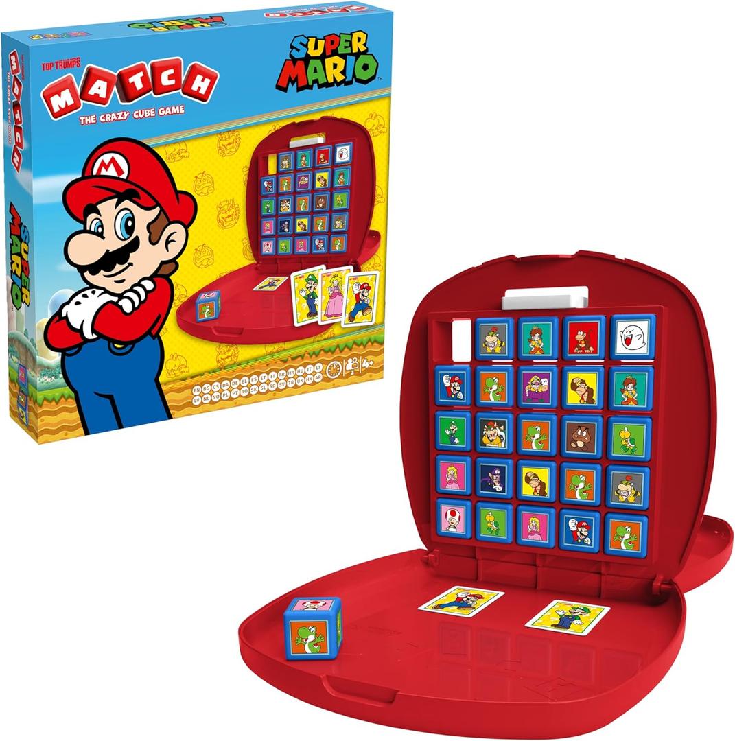 Top Trumps Match Game Super Mario  Family Board Games for Kids and Adults  Matching Game and Memory Game  Fun Two Player Kids  Memories and Learning, Board Games for 4 and up