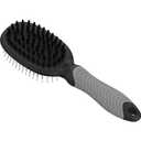 WAHL Professional Animal Double Sided Bath Pin Brush for Dogs (#858477) - Pet Brush to Groom Dogs - For Akitas, Huskies & Australian Shepherds - Durable Dog Pin Brush (1 Count (Pack of 1), Black and Gray)