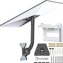 Starlink Gen 3 Mount, Adjustable Metal Starlink Pole Mounting Kit for Wall /Roof, with 2-in-1 Router Mount (Black, 15.7-inch)