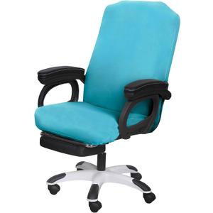 SARAFLORA Office Chair Cover- Large, Teal- Removable Computer Chair Cover for Office Chair with Zipper for Universal Rotating Chair Desk Chair Cover High Back Chair Seat Washable Protector for Pets