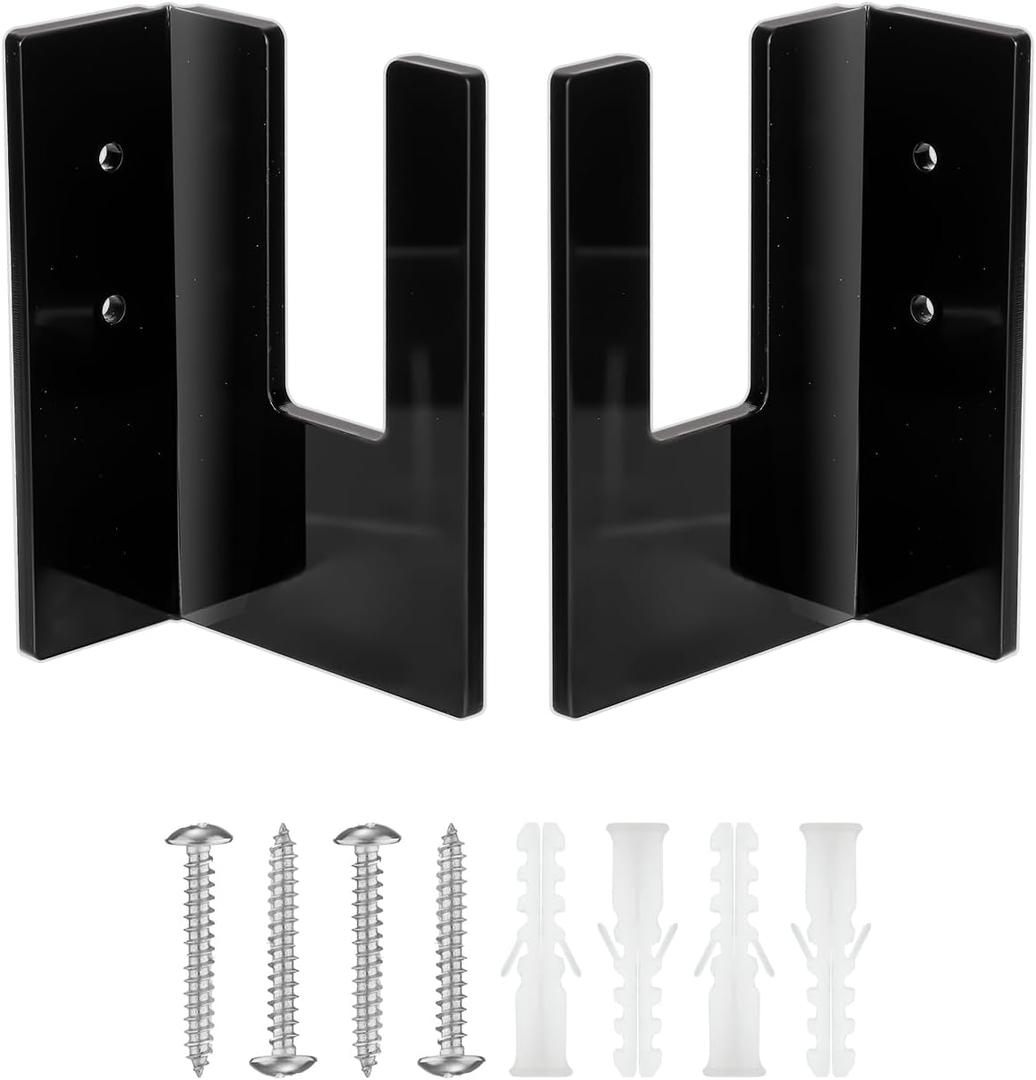 2pcs Snowboard Wall Mount, Snowboard Wall Rack Hanger Snowboard Storage Rack Wall Mount Snow Board Display Rack for Ski Board Longboard(Black)