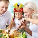 Fancy Land 24 Pack DIY Turkey Craft Kits Kids Thanksgiving Turkey Hats Create Your Own Turkey Crowns Headband for Kids Adults Classroom VBS Party Supply