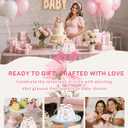 Baby Shower Favors 50 Sets for Guests  1.18oz Acrylic Shot Glasses Bulk with Organza Bags & Thank You Tags  Baby Shower Party Favor for Gender Reveal Party(Pink) (Girl)