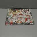 Merry & Bright Christmas Cross Poinsettias Snowmans Cardinals Winter House Flag large 28X40 Inch Big Vertical Double Sided Yard Outdoor Outside Holiday Decoration