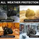 Motorcycle Covers Waterproof Outdoor Heavy Duty Street Glide Goldwing Cruiser Touring Bike Cover Fit for Harley Davidson Honda Indian Yamaha, All Weather Protection,116" Lx 47.2" Wx55 H-ClawsCover
