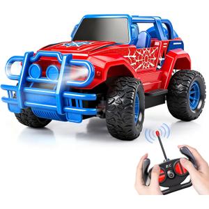Spider Remote Control Car for Kids, Rc Cars Boys Toys Age 4-6 7 8-12 Birthday Gift, 1:20 Scale Spider RC Truck Full Functions Racing Car for Toddlers Kids Indoor Outdoor Play