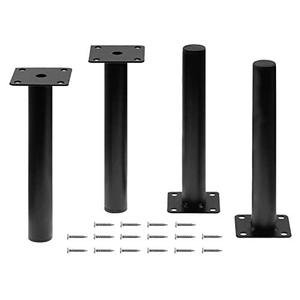 Seimneire 4pcs Furniture Legs, Black Metal Support Foot Heavy Duty Replacement Legs for Sofa TV Cabinet Coffee Table Bed Sideboards Cupboard Dresser - 7.5 Inch / 190mm