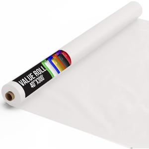 Exquisite Basic White Plastic Table Cover Roll 40" X 300' Table Cloth Plastic Cover Roll - Economy Value Banquet Rolls - Disposable Tablecloth Rolls