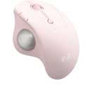 seenda Wireless Trackball Mouse, Bluetooth - Ergonomic Rollerball Mouse Rechargeable, 3 Device Connection Optical Mice Adjustable DPI Thumb Control Mice Compatible for Mac/Android/Windows - Rose Pink