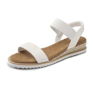DREAM PAIRS Womens Espadrilles Ankle Stretch Elastic Strap Open Toe Wedges Flats Sandals Size 8
