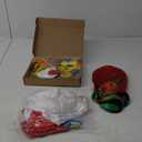 6 Pcs Clown Costume Set Women Circus Dress Rainbow Clown Wig Headband Nose Shorts Gloves for Halloween cosplay, Size L