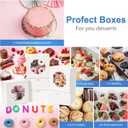 12 Pcs Bakery Boxes 6-In with Windows, Cookie Boxes White for Chocolate Covered Strawberries, Treats, Donuts, Cupcakes, and Candy Gift Giving 6x6x3 Inch