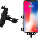 Sunvie Invisible Car Phone Holder, Rotatable Air Vent Cell Phone Mount with Gravity Bracket, Universal Vehicle Air Outlet Anti-Shake Mobile Phone Clip for Dashboard and Air Vent (Round)