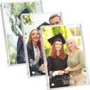 Aneco 3 Pack Class of 2026 Graduation Acrylic Picture Frames 4 x 6 Inch Graduate Double Sided Magnet Frames Clear Thick Freestanding Desktop Display with Engraved Design for High School College Gifts