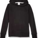 Amazon Essentials Girls and Toddlers' Pullover Hoodie Sweatshirt (XX-Large, Black)