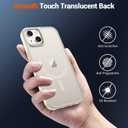 SUPFINE Magnetic for iPhone 14 Case & iPhone 13 Case (Compatible with MagSafe)(Military Grade Drop Protection) Slim Translucent Matte Shockproof Phone Cover,Antique White