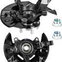 Front Left and Right Steering Knuckles & Wheel Bearing Hub Assembly Compatible with Toyota Corolla 2003 2004 2005 2006 2007 2008 L4 1.8L,FWD, Replace for 698389 698388, Driver side and passenger side