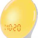Wake Up Light Sunrise Alarm Clock for Kids, Heavy Sleepers, Bedroom, with Sunrise Simulation, Sleep Aid, Dual Alarms, FM Radio, Snooze, Nightlight, Daylight, 7 Colors, 7 Natural Sounds, Ideal for Gift (White)