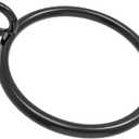60 PCS Black Curtain Rings with Eyelets 1.5 in Inner Diameter Metal Drapery Rings for up to 1 in Rod, HeavyDuty RustResistant Sliding Rings for Curtains & Drapes
