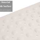 Bathtub Mat Non Slip, Shower Mats with Suction Cup and Drain Holes, Showers Floor Bath Mats for Tub, Drainage Hole Bath Tub Mat for Bathroom (27.6" 15", Beige)