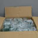 40 Pack Plastic Ribbed Wine Glasses, 14Oz Origami Disposable Wine Glasses Unbreakable Clear Plastic Cocktail Glasses Recyclable Shatterproof Reusable Wine Cups (14oz-green-40pack)
