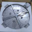 31.4'' Silver Modern Crystal Chandeliers for Dining Room LED Dimmable Light Fixtures Flush Mount Light Living Room Bedrooms