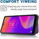 Compatible with TCL 30Z/30 LE T602DL Wallet Case with Crossbody Shoulder Strap and Stand Leather Credit Cell Accessories Phone Cover for TCL30Z 30 Z 30LE 4G LTE 2022 6.1 inch Women Purple