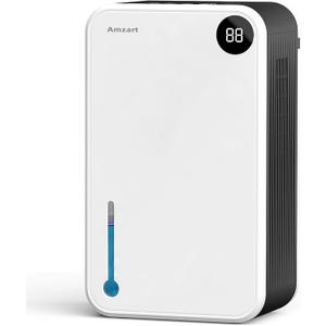 Dehumidifiers for Home, Dehumidifier with Drain Hose, Timer Setting, Auto Shut Off Dehumidifier, White