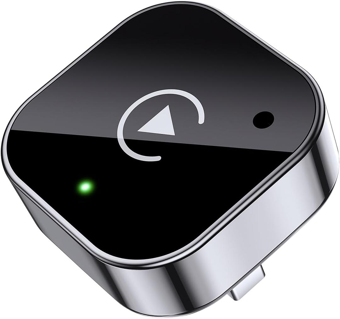 2025 Upgraded Mini Wireless CarPlay & Android Auto Adapter, 2-in-1 CarPlay DonglePlug & Play Wireless CarPlay Adapter with USB/USB-C Port(Black)