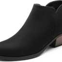 DREAM PAIRS Women's Ankle Boots Low Chunky Heel Comfortable Short Fall Booties Shoes, Size 8.5 