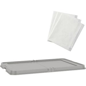 PawHut Pee Pad Holder 34" x 24.5", Foldable Indoor Potty Tray for Dogs, Large Training Pad Holder, Includes 3 Pee Pads, Anti-Slip & Easy to Clean