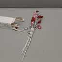 8 Pcs Valentine's Day Heart Picks 16.5 Inch Glitter Foam Hearts Picks Red Pink Silver Heart Stems for Valentines Flower Arrangements, Vase Centerpiece, Tree, Wedding, Romantic Home Decoration