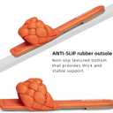 ATHMILE Braided Womens Sandals 2026 Square Open Toe Fashion Slide Sandals Women Dressy Summer Flat Beach Size 10