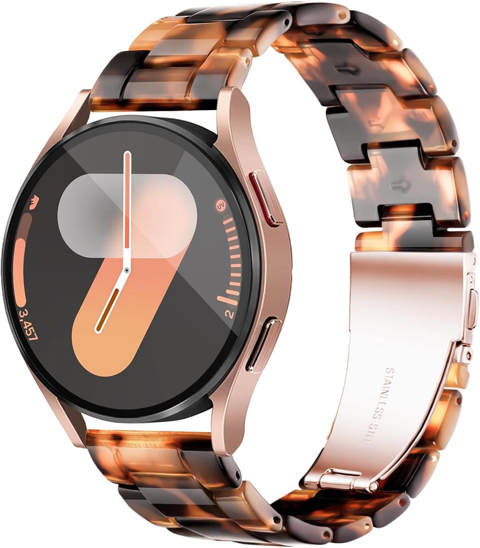 YGTIECS Compatible with Samsung Galaxy Watch 7/6/5/4 40mm 44mm/ 5 Pro 45mm/ Watch 6/4 Classic 43mm 47mm 42mm 46mm/ Active 2 44mm 40mm, 20mm Soft Resin Replacement Samsung Watch Bands