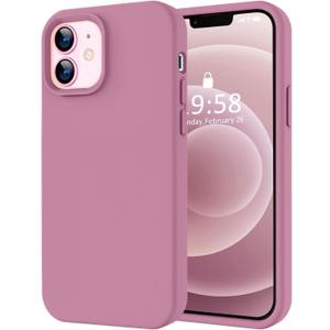 LOVE 3000 Designed for iPhone 12 Case/iPhone 12 Pro Case, Premium Silicone with [Soft Anti-Scratch Microfiber Lining] Shockproof Protective Phone Case for Men Women Girls 6.1", Lavender Purple