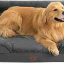 Bedsure XXL Orthopedic Dog Bed for Extra Large Dogs - Washable Giant Dog Cat Bed Waterproof, Comfort Dogs Couch Sofa with Washable Removable Cover, Pet Bed with Nonskid Bottom, Dark Grey, 52"