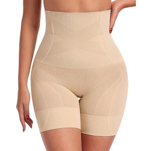 OEAK Shapewear Tummy Control for Women Thigh Slimmer High Waisted Body Shaper Shorts Butt Lifting Shapewear for Under Dresses (Nude, M)